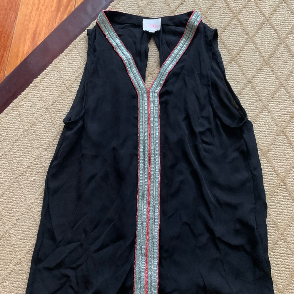 Parker beaded sleeveless blouse